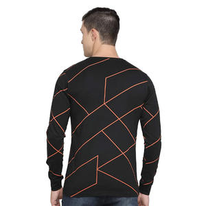 Camiseta ajustada de algodón con estampado personalizado de alta calidad para hombre, Camiseta ajustada de manga raglán completa para primavera y verano para hombre - Product Image 5