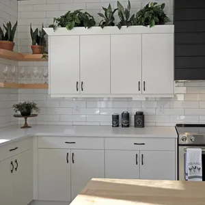 USA white shaker wood kitchen cabinet modern kitchen cabinet set