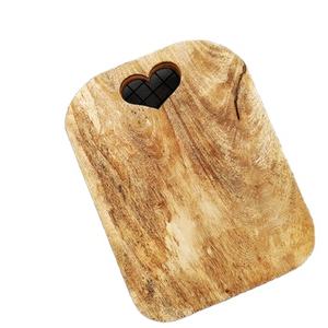 Planche à découper en bois manga, pour Fruits légumes utilisation de cuisine, planche à Pizza, faite à la main, 1 pièce - Product Image 1