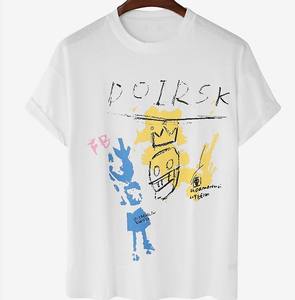 Camiseta de manga corta con cuello redondo para hombre, Camiseta 100% de algodón con estampado personalizado, precio barato - Product Image 2