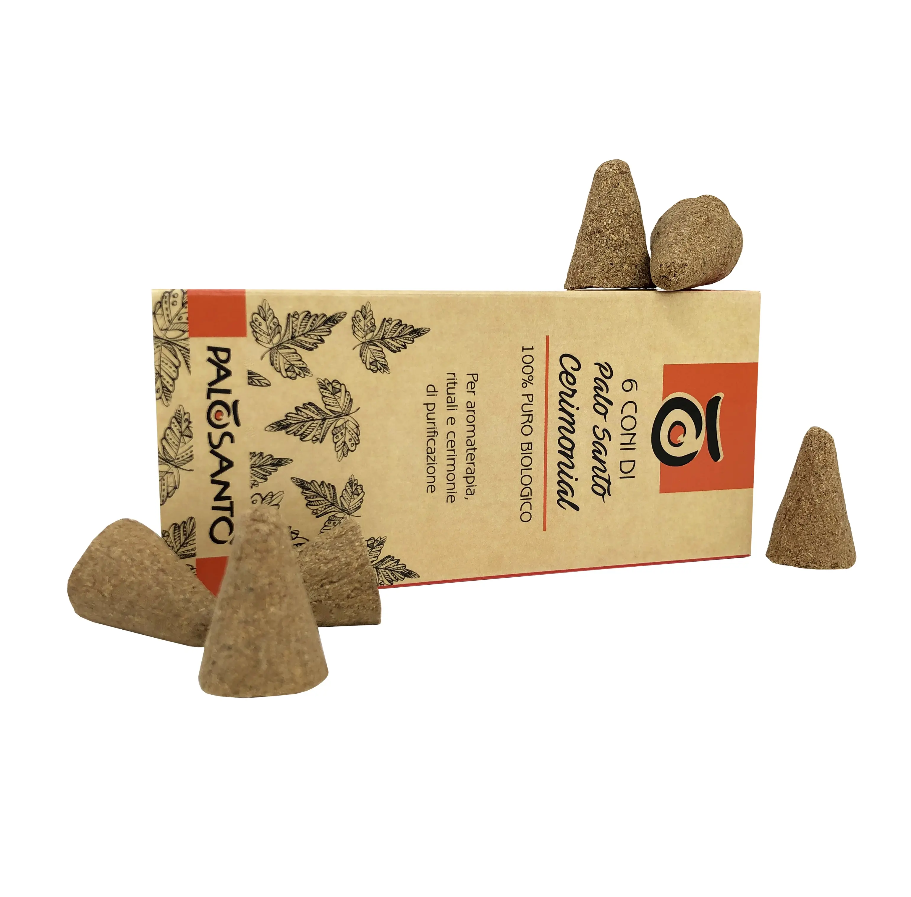 Sustainably Sourced Palo Santo Wood - Palo Santo Incense Cones from Peru - Private Label PALOSANTO Cerimonial - 6 Cones per Pack