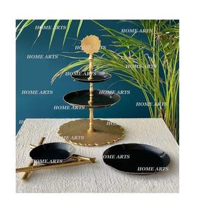 Soporte de aluminio para servir pasteles de 3 niveles, diseño más nuevo, soporte de pastel de Color dorado y negro para uso en restaurante doméstico - Product Image 3