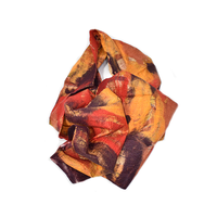 Écharpe en feutre de laine mérinos artisanale pour femmes - Couleurs assorties, motif tie-dye, tendance, confortable, durable, fabriquée au Népal