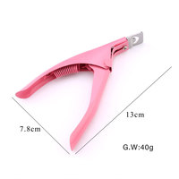 Coupe-ongles en acrylique en forme de U Coupeur en acier inoxydable et coupe-ongles pour l'art des ongles artificiels sur les doigts