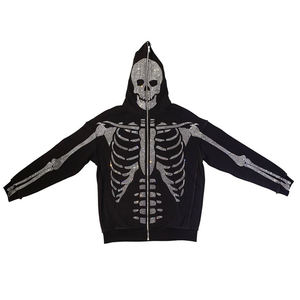 Bulk <b>Zip</b> up <b>Hoodie</b> Stock Men's Women's Superior Quality Hoodies Rhinestone Full Face Hoodies Wholesale - Product Image 3