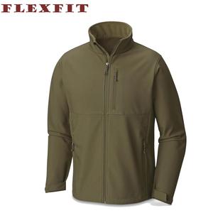 Blouson bomber en toile coupe-vent vert olive pour homme, manches évasées, fermeture boutonnée, col montant, décontracté, épais, pour l'extérieur - Product Image 1