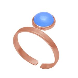 แท้สีฟ้า Chalcedony แหวนพลอยของแข็ง925เงินสเตอร์ลิงขายส่งทองชุบเครื่องประดับ Casa De Plata - Product Image 3