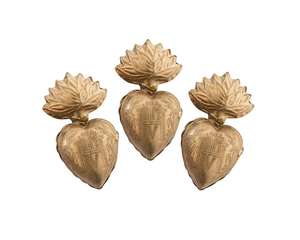 Coeurs sacrés en métal Milagros pour décor catholique et cadeau - Product Image 6