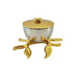 Decoración de boda, juego de cuencos para servir de nogal de Metal, soporte de diseño de flores, centro de mesa, cuenco de flores - Product Image 1