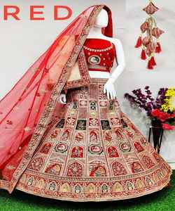 À la mode georgette broderie impression numérique travail lehenga choli avec dupatta fête porter prix de gros ethnique vêtement surat - Product Image 1