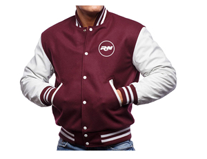 แจ็คเก็ตบอมเบอร์แบบสั่งทำพิเศษน้ำหนักเบาสำหรับทีมเบสบอลวิทยาลัย ทำจากผ้าซาติน ไนลอน และโพลีเอสเตอร์ - Product Image 5