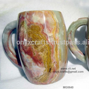 Chopes à bière occidentales écologiques en onyx vert multi-tons - Product Image 1