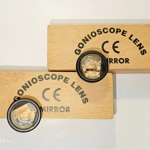 Ensemble de 3 miroirs avec lentilles Gonioscope, noir, avec étui en bois, 2 pièces, neuf, livraison gratuite