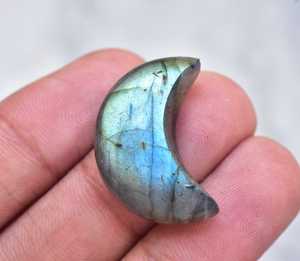 Labradorite แร่ลาบราดอไรต์ Cabochon,หินลาบราดอไรต์มูนเสี้ยวมูนหินอัคนีขัดมือสำหรับเครื่องประดับ - Product Image 3