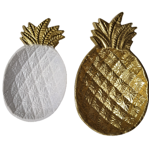 Elegant Set of 2 Metal Pineapple Trays Elegant Metal Crafts - Product Image 2