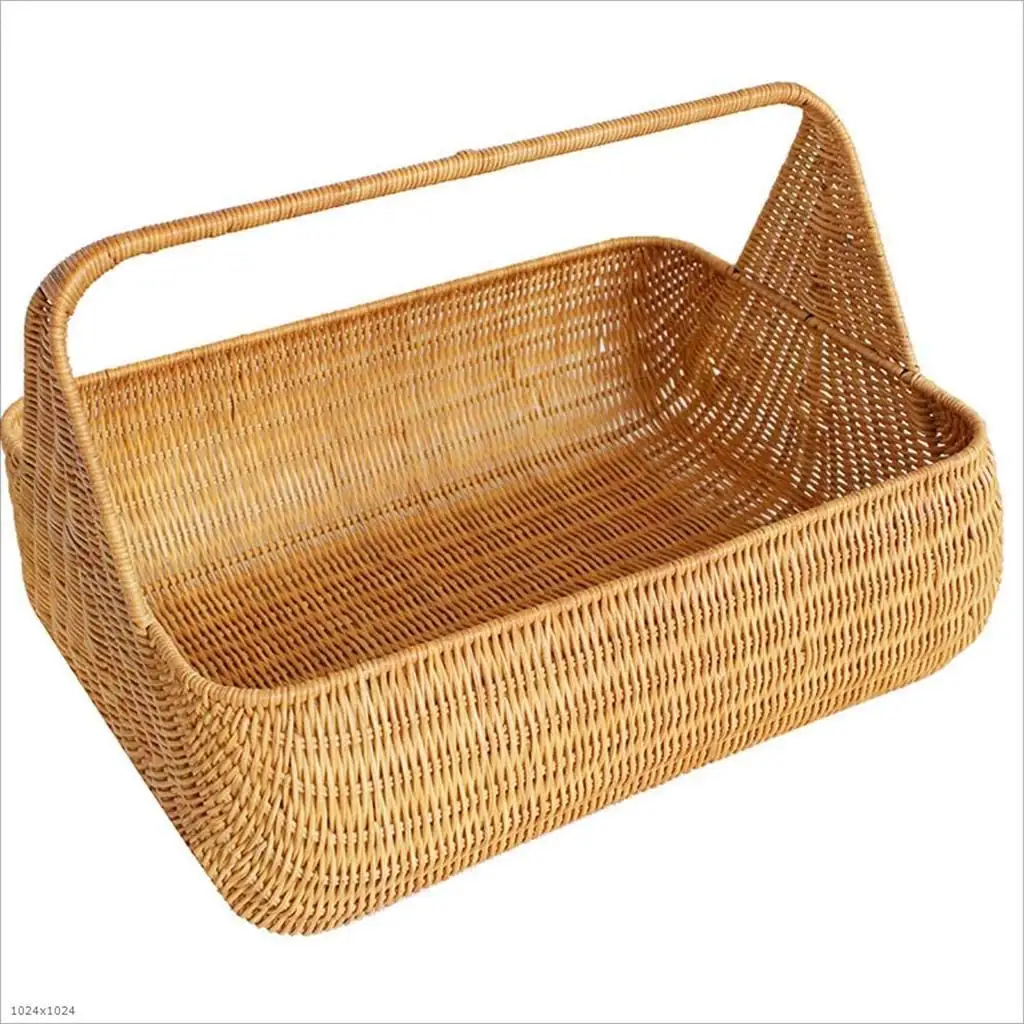 Doğal handwoven bambu rattan piknik sepeti toptan ihracat için ucuz fiyat