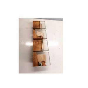 Posavasos de resina de madera de moda, posavasos de resina de cristal únicos personalizados, respetuosos con el medio ambiente, venta al por mayor - Product Image 1