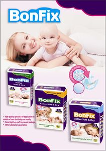 BEST SELLING BONFIX <b>Disposable</b> Cotton Baby <b>Diaper</b> High Quality Convenient Turkey Made Mini Size ISO Certified - Product Image 5