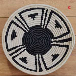 Cesta de pared colgante hecha a mano de alta calidad, cestas de pared tejidas, cesta de pared Africana redonda, decoración del hogar - Product Image 5