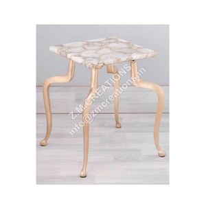 โต๊ะกาแฟหินอ่อนสีขาวสุดหรูดีไซน์ทันสมัยสำหรับบ้านโรงแรมสำนักงานเฟอร์นิเจอร์วัสดุโลหะขายดี - Product Image 1