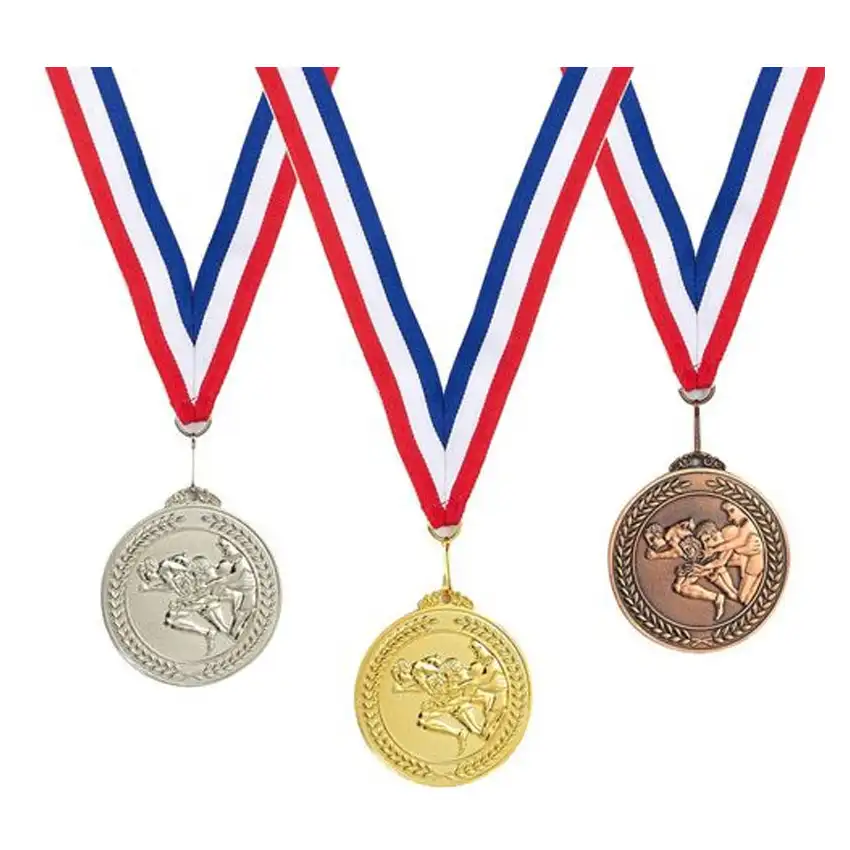 Custom Zinklegering Metalen Voetbal Sport Award Goud Zilver Brons Beijin Blank Medaille