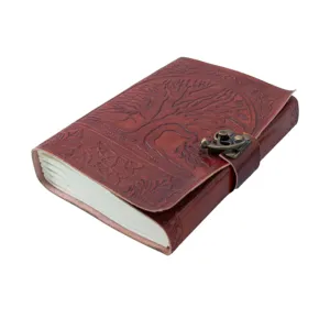 Leather Journal Luxury Gift Tree of Life Embossed Leather Journal Travel Diary Promotional Leather Journal