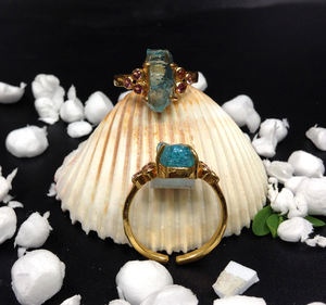 Anillo de Plata de Ley 925 chapado en oro Unisex, joyería personalizada hecha a mano, con perla de Esmeralda, Gema ajustable abierta, hecho a la moda - Product Image 2