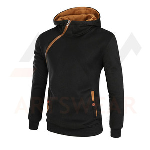 2025 nouveau à la mode de haute qualité gym fitness fermeture éclair latérale en gros pas cher prix couleur différente logo personnalisé coton polaire à capuche - Product Image 6