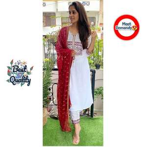 Ensemble 3 pies en coton noir, magnifique costume pour femme, droit, Kurti, à bas prix, 2020 - Product Image 2