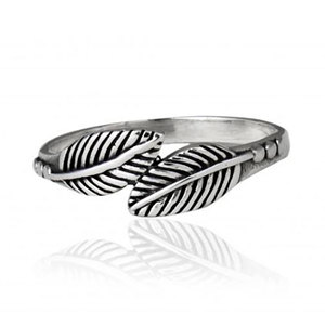 Leaf <b>Ring</b> <b>Plain</b> Handmade <b>Ring</b> Pure Original 925 Sterling Silver Jewelry Wholesale Factory Price - Product Image 1