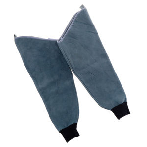 Mangas de soldadura de cuero de vaca duraderas impresas personalizadas, mangas protectoras de cuero dividido para brazos de tamaño XL, opción para uso en el trabajo - Product Image 2