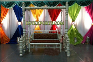 Columpio de diseño moderno/Jhula Set para bodas musulmanas Elegante juego de columpio Sankheda Portátil Royal Mehndi Stage Swing Set Australia - Product Image 4
