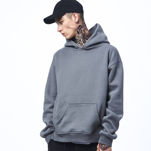 Sweat à capuche épais 100% coton de haute qualité pour hommes quater zipper Logo imprimé DTG personnalisé Sweats à capuche hip hop surdimensionnés pour hommes - Product Image 5