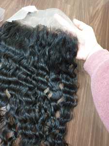 Vietnam Factory's Top Selling 28-Inch Remy Hair Frontal <b>Wigs</b> Curly/Wavy Texture Raw Human Hair Extensions 100g at Best Price - Product Image 1