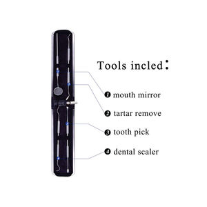 Kit d'outils de nettoyage de dents, 4 pièces, pour enlever le tartre, pour la bouche, miroir, pour cure-dents et détartreur dentaire - Product Image 3
