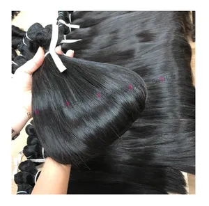 Factory Price Quality Double Drawn Bone Straight Weft Human Hair Vietnamese Wholesale Factory Price