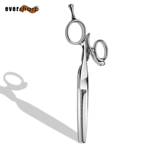 Eversharp Beauty Stainless Steel Hair <b>Thinning</b> Scissors 30 Teeth Sharp Tip Plastic Handle Long Right Handed <b>Mirror</b> Polish - Product Image 5