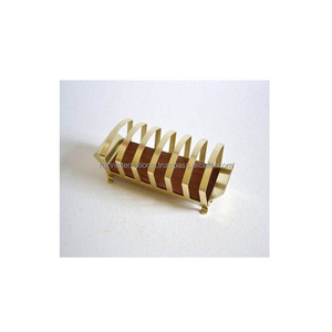 Étagère à pain grillé à cinq niveaux en acier inoxydable plaqué or, non pliable, moderne, durable et éco-responsable pour le rangement de cuisine - Product Image 4