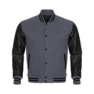 Veste de baseball de haute qualité pour hommes nouveauté bombardier en gros avec manches en cuir logo personnalisable options de taille plus - Product Image 1