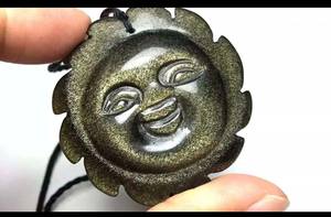 Colgante de Piedra Lunar Arcoíris Natural con Aspecto Impresionante, Cabujón Liso con Tallado de Media Luna, Certificado IGI, para el Día de Navidad HARI OM - Product Image 2