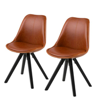 Chaises de salle à manger modernes de luxe avec siège en cuir, structure en plastique, design pliable pour salon, bureau et utilisation en extérieur