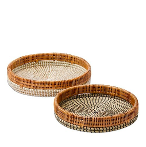 Plateau en jonc de mer écologique, plateau tissé en jonc de mer avec poignée, produits faits à la main du vietnam - Product Image 2