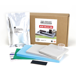 Organisateur de bureau en béton avec compartiments pour pinceaux de maquillage et accessoires - Product Image 2
