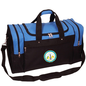 Custom Logo High Quality Waterproof Polyester Sports Gym Duffle Bag with Shoe Compartment and Zipper Closure - Product Image 1