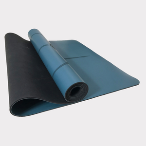 प्रीमियम गुणवत्ता महान पकड़ पु योग चटाई के साथ टिकाऊ पु रबर व्यायाम चटाई संरेखण लाइनों - Product Image 6