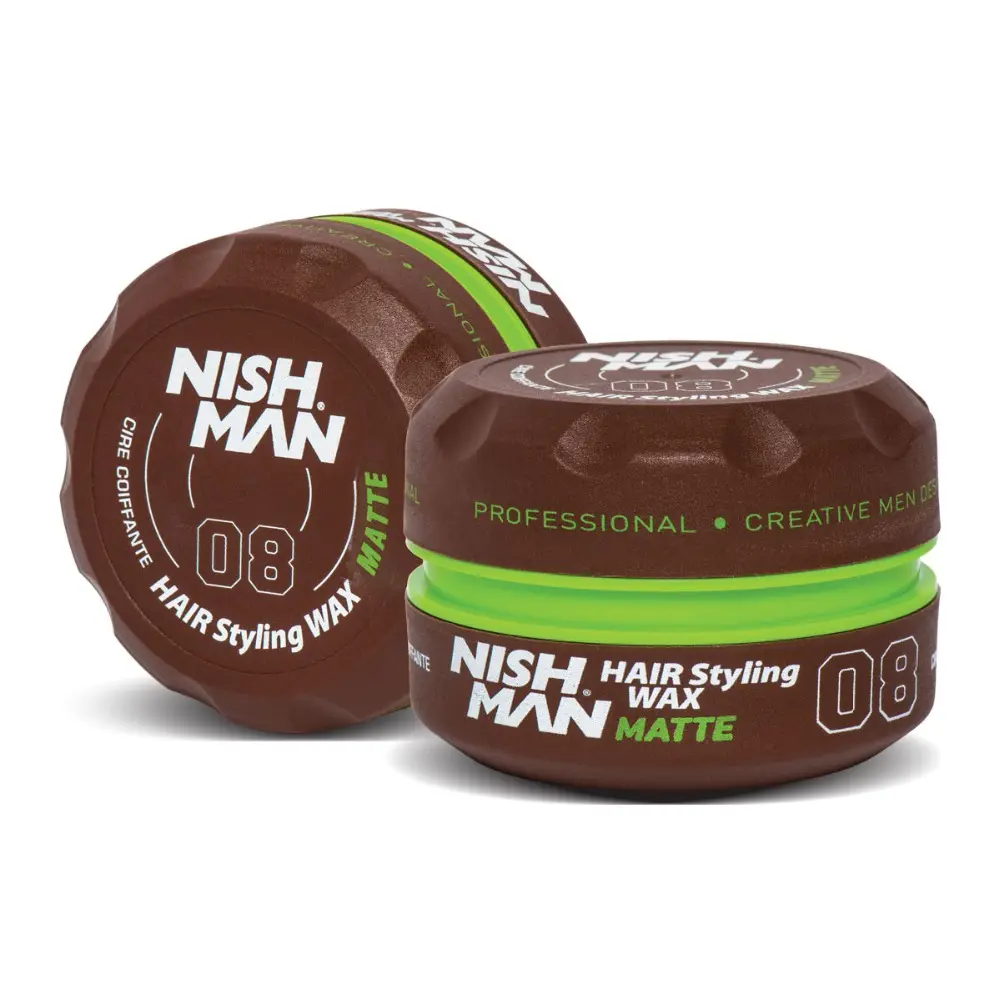 Flexible & Natural Clay Based Nishman Matte Looking Wax 08 For Great Hardness We Required For Short Hair