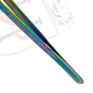 แหนบต่อขนตา,แหนบต่อขนตาสีรุ้งแบบบางตามสั่งแหนบต่อขนตาสเตนเลสสตีลคุณภาพสูง - Product Image 4