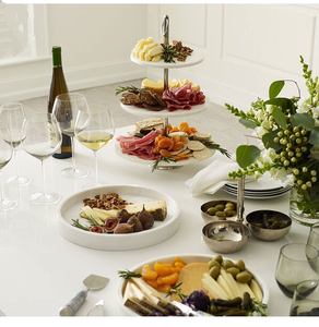 Ensembles de bols de service élégants pour la maison, couleur argent, design moderne, plat martelé en aluminium, bols de service de forme ronde - Product Image 4