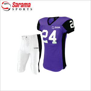 Uniforme de Fútbol Americano al por Mayor 100% Poliéster, Equipación de Equipo Personalizada, Transpirable, con Estampado, Protección UV, Secado Rápido, Pantalones Cortos - Product Image 2