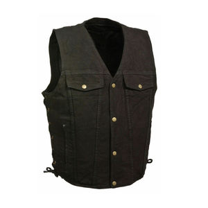 New High Quality Men's Fashion Jeans <b>Black</b> <b>Vest</b> Street Wear Men's Jeans <b>Vest</b> Male Denim Jacket - Product Image 1